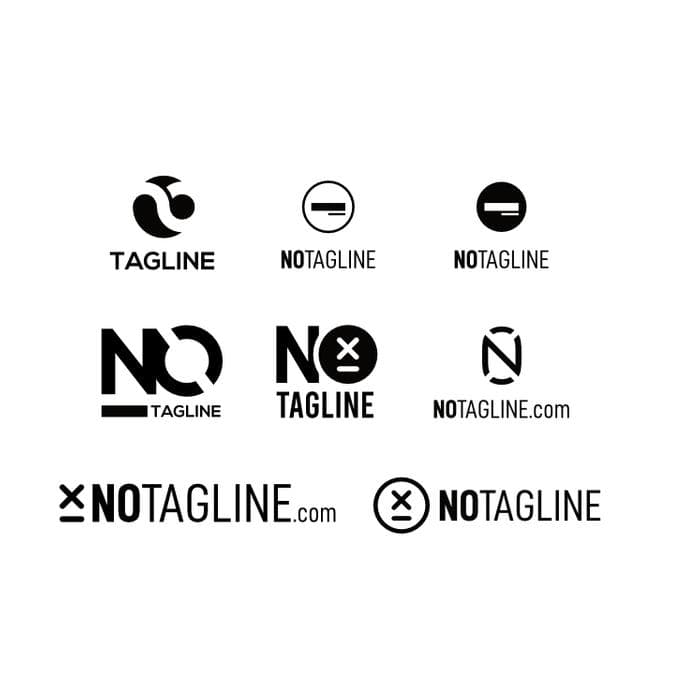 NoTagline logo selection